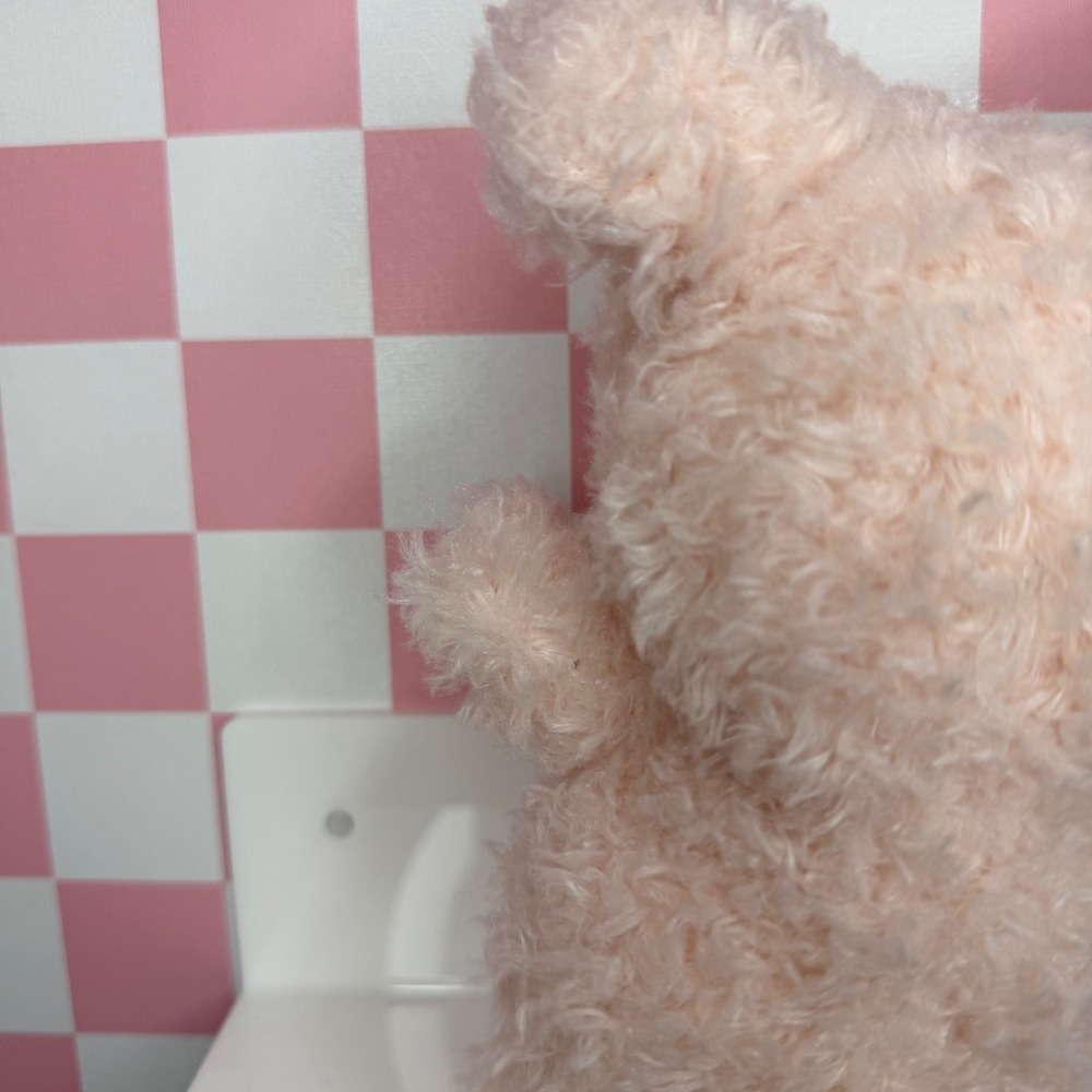 Jellycat Curvy Pig Plush Pink Curly Fur Stuffed Animal Toy New With Tags - Picture 6 of 12